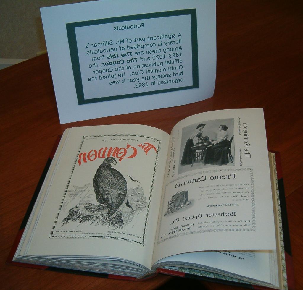 《秃鹰》特辑，库珀鸟类学俱乐部的官方刊物. 西利曼是其中一员.